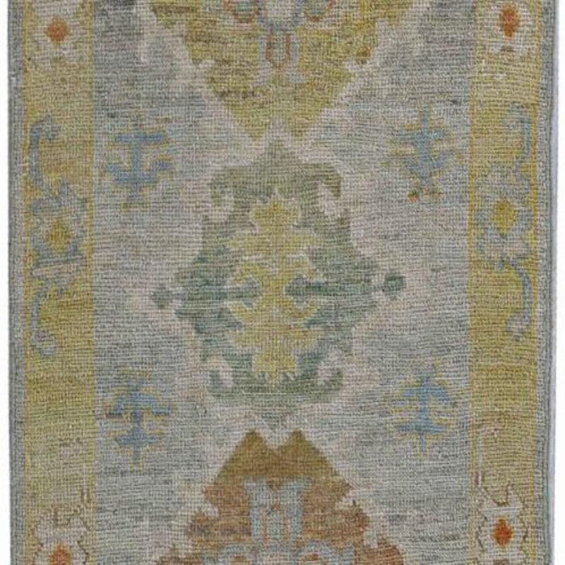 Afghanistan Rose Collection Läufer Teppich - Wolle Blau Braun - 90947 (Stammeskunst) im Angebot