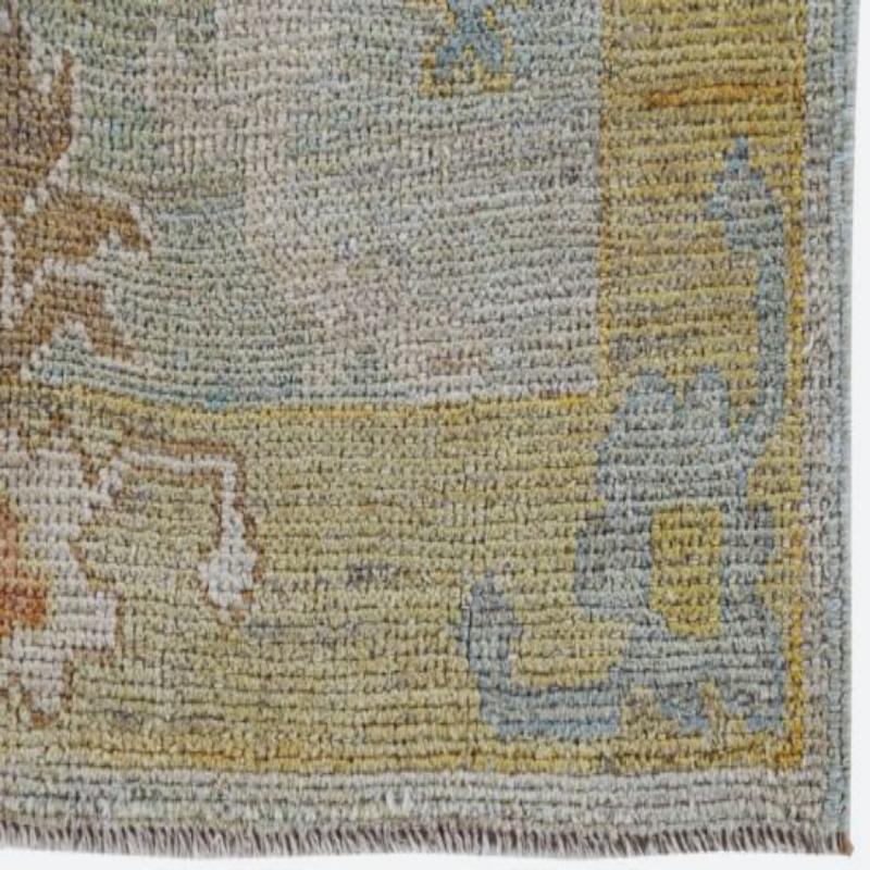 Afghanistan Rose Collection Läufer Teppich - Wolle Blau Braun - 90947 im Zustand „Hervorragend“ im Angebot in Dallas, TX