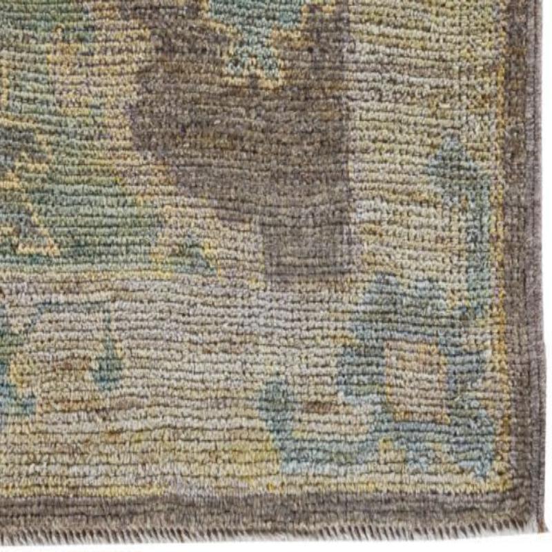 Afghanistan Rose Collection Läufer Teppich - Wolle Blau Braun - 90950 (Afghanisch) im Angebot