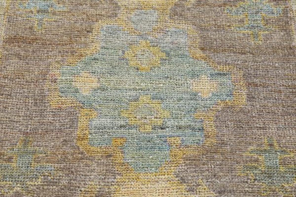 Afghanistan Rose Collection Läufer Teppich - Wolle Blau Braun - 90950 im Zustand „Hervorragend“ im Angebot in Dallas, TX