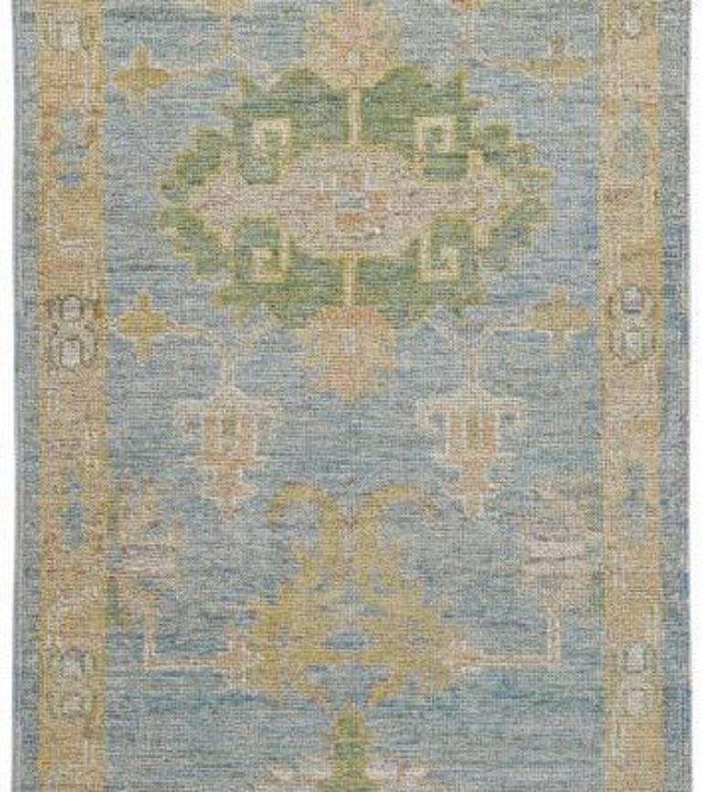 Tribale Tappeto Afghanistan Rose Collection - Lana Blu Verde - 90879 in vendita