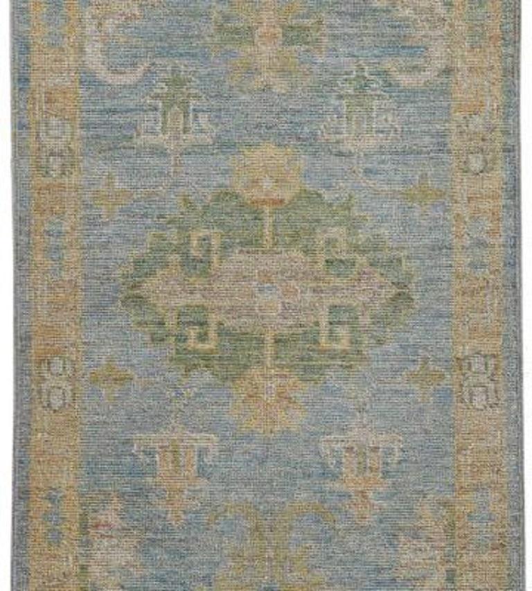 Afghano Tappeto Afghanistan Rose Collection - Lana Blu Verde - 90893 in vendita