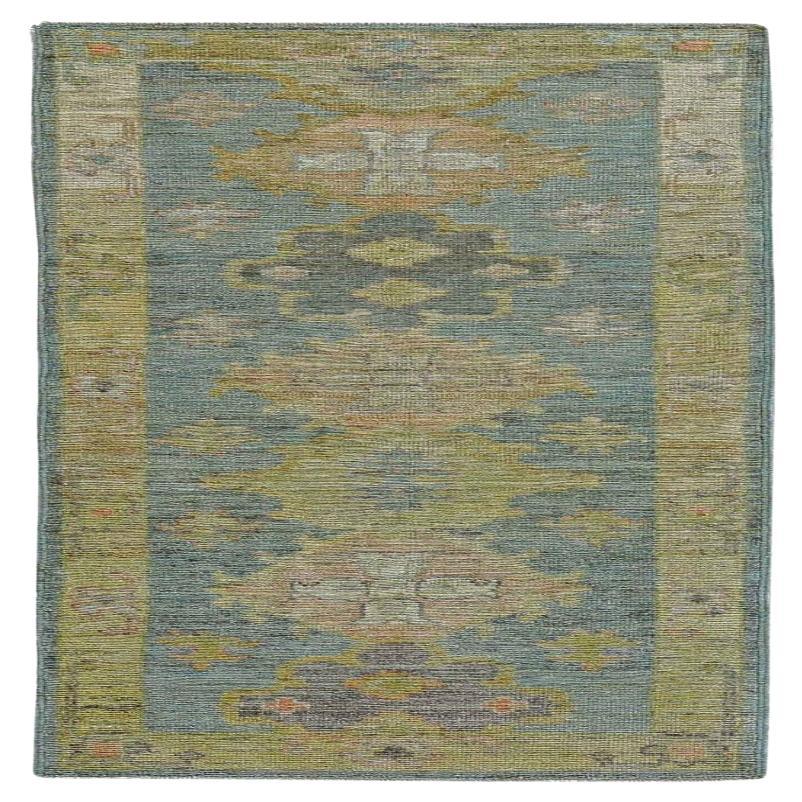 Afghanistan Rose Kollektion Läufer - Wolle Blau Grün Rosa - 90804