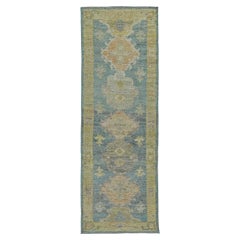 Tappeto Afghanistan Rose Collection - Lana Blu Verde Rosa - 90805