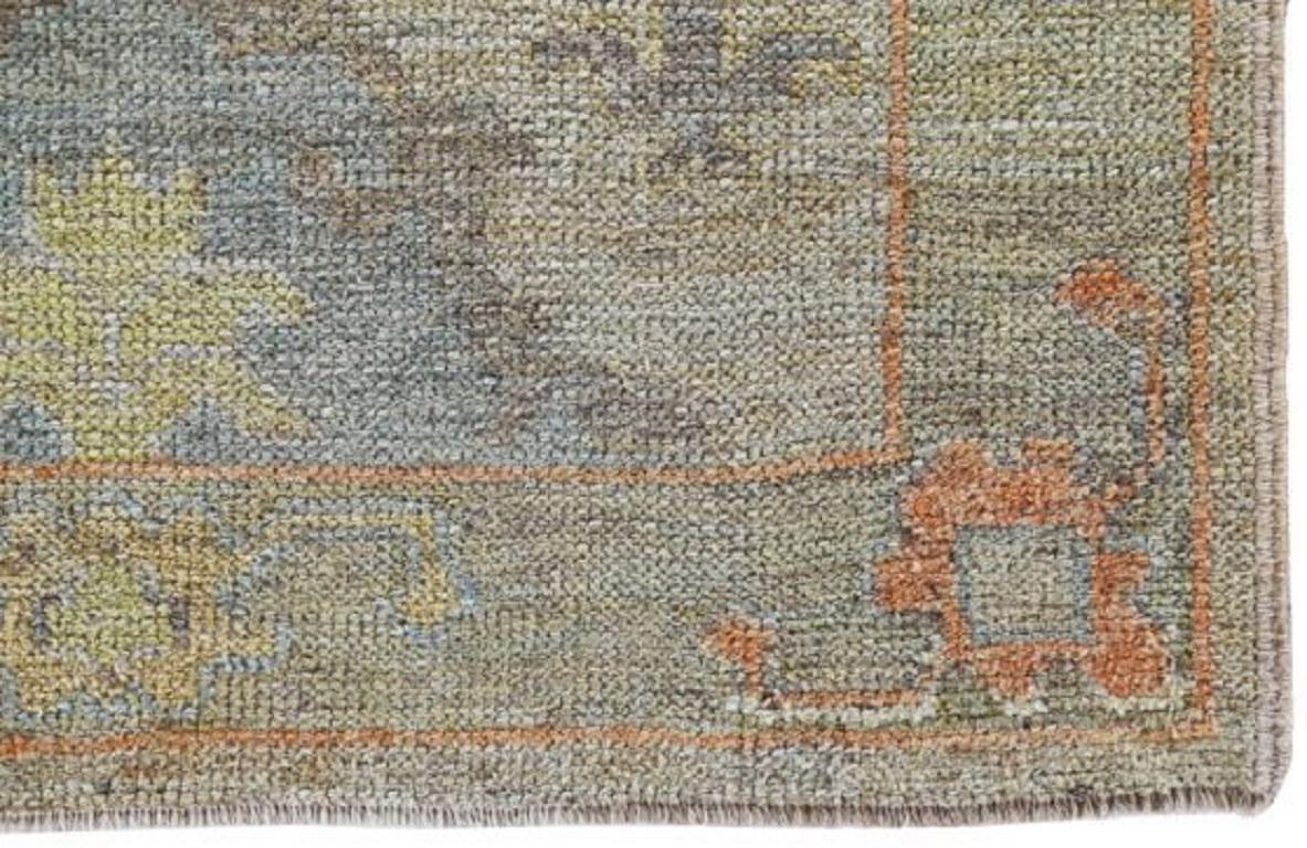 Afghanistan Rose Kollektion Läufer - Wolle Blau Elfenbein - 90895 im Zustand „Hervorragend“ im Angebot in Dallas, TX
