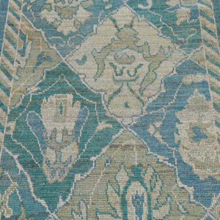 Afghano Tappeto Afghanistan Rose Collection - Lana Blu Avorio - 90983 in vendita
