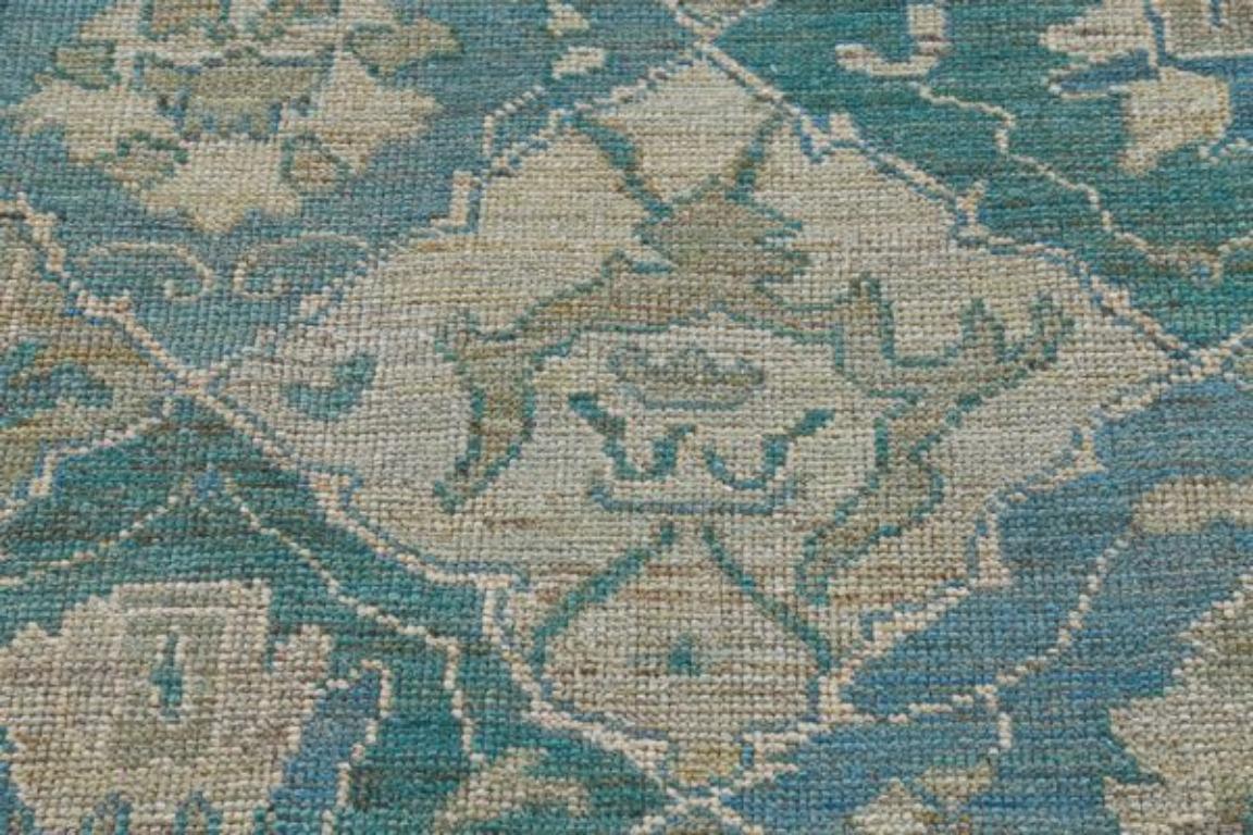 Turco Tappeto Afghanistan Rose Collection - Lana Blu Avorio - 90999 in vendita