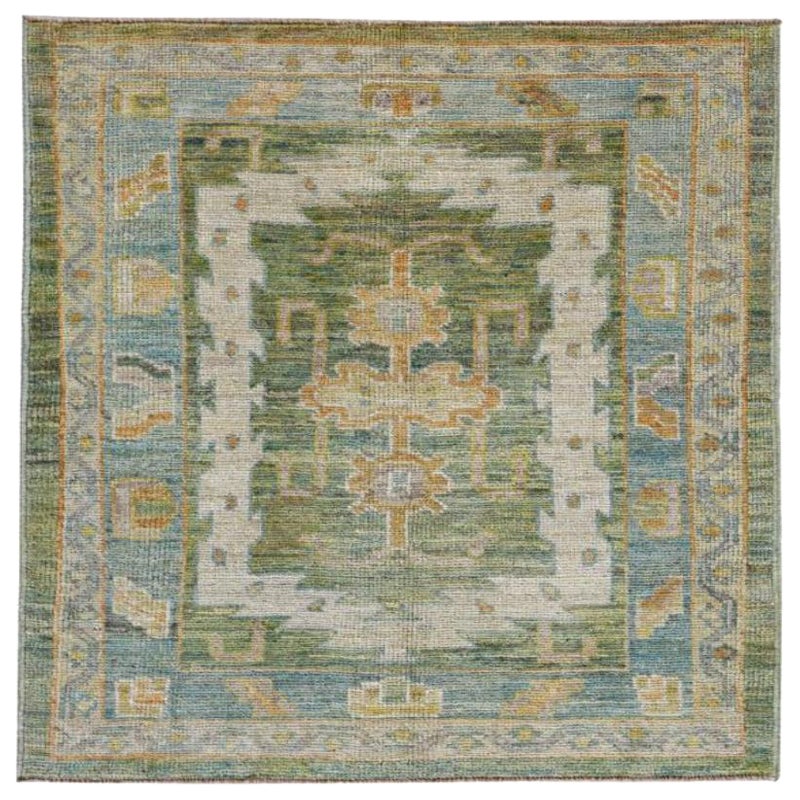 Tappeto Afghanistan Rose Collection'S - Lana Blu Verde Avorio - 90966