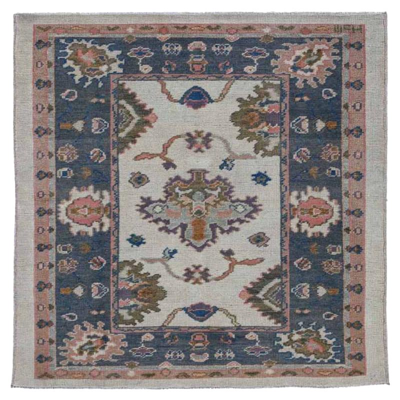 Tappeto Afghanistan Rose Collection'S - Lana Blu Avorio Rosa - 91044