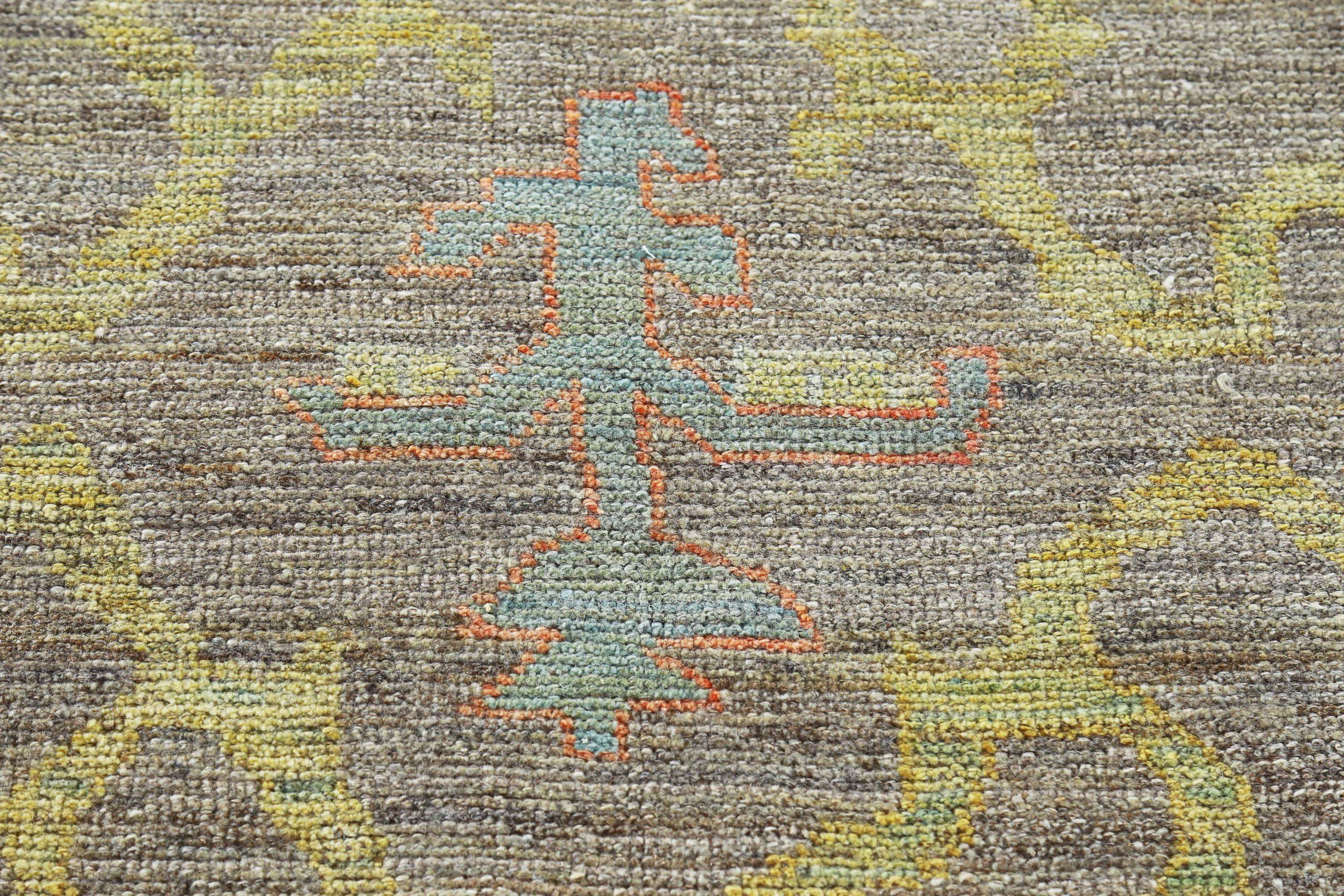 Tapis carrés Afghanistan Rose Collection vers 1990 - Bleu laine - 90854 Excellent état - En vente à Dallas, TX