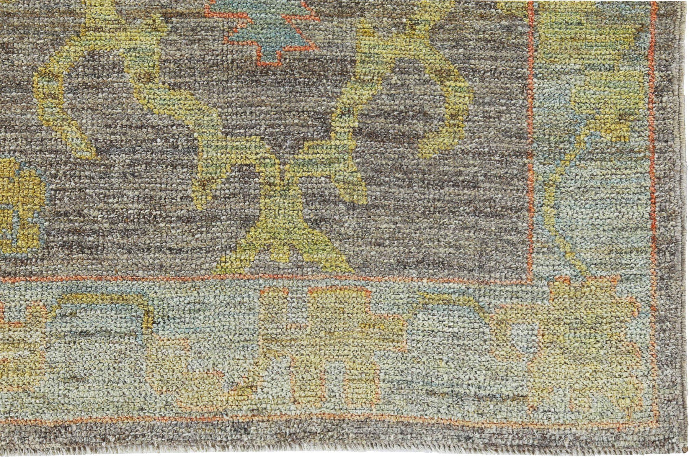 20ième siècle Tapis carrés Afghanistan Rose Collection vers 1990 - Bleu laine - 90854 en vente