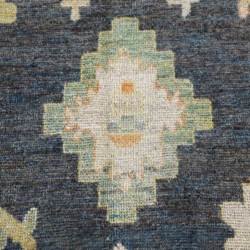 20th Century Afghanistan Rose Collection Square Area Rugs - Wool Brown - 90955 For Sale