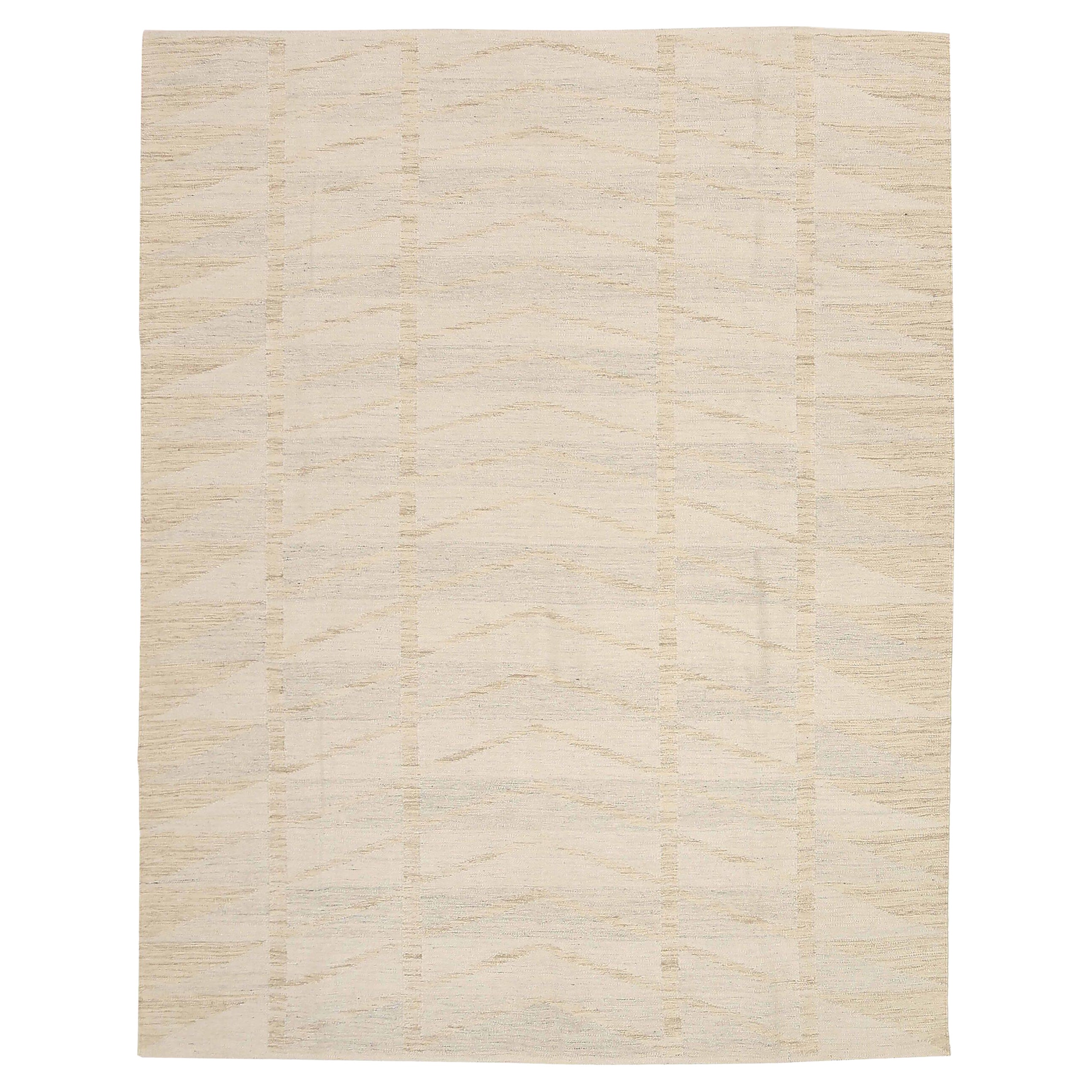 Skandinavische Afghanistan-Teppiche Circa 1990 - Wolle Elfenbein Design - 92594