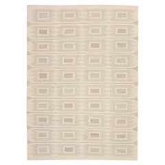 Skandinavische Afghanistan-Teppiche Circa 1990 - Wolle Elfenbein Taupe Design - 92582