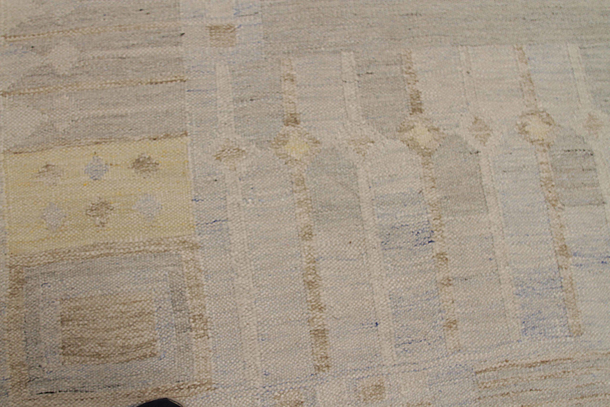 Tapis scandinaves Afghanistan, motif en laine ivoire jaune - 92603 Excellent état - En vente à Dallas, TX