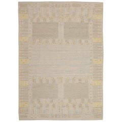 Afghanistan Skandinavische Teppiche - Wolle Elfenbein Gelb Design - 92603
