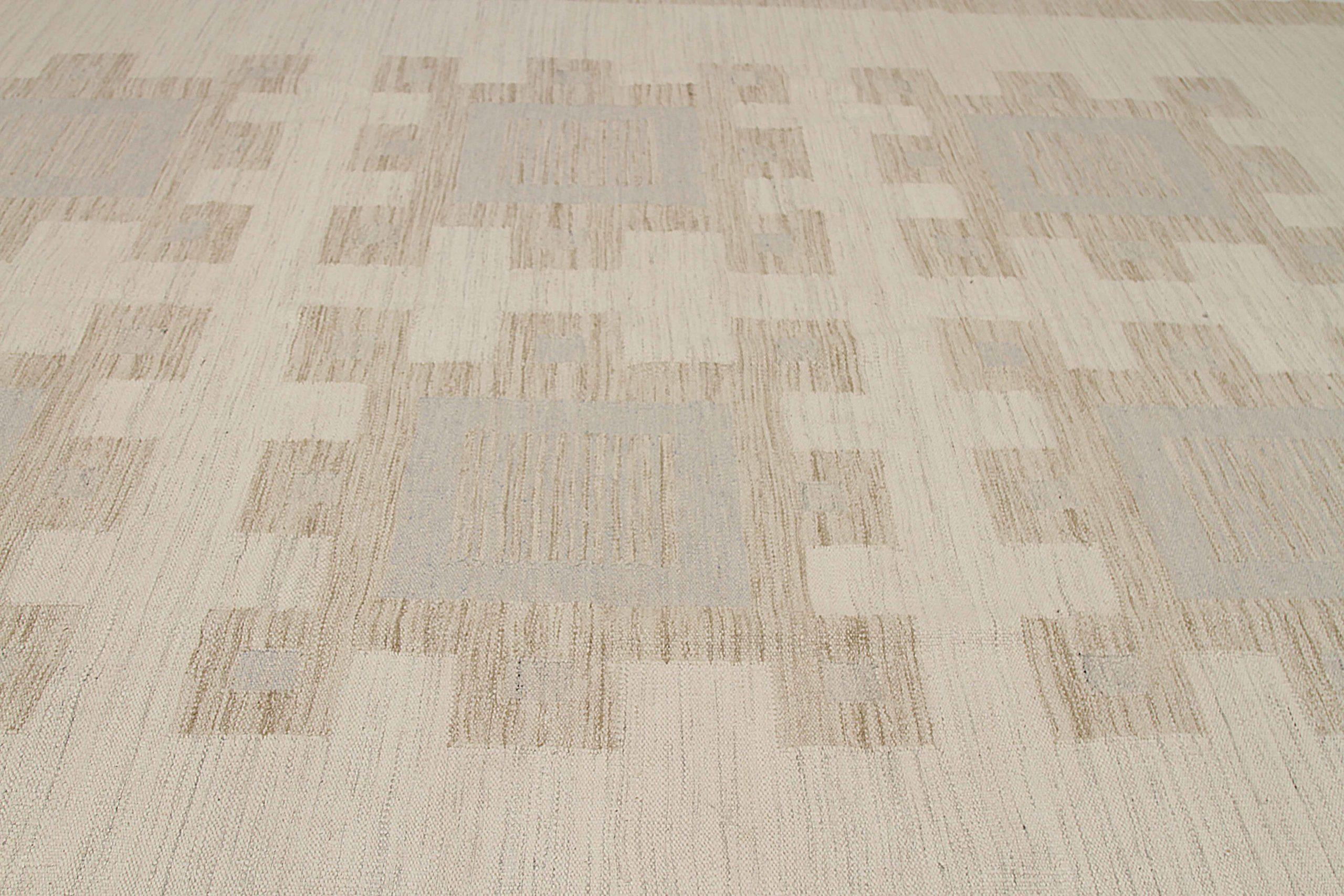 Skandinavischer übergroßer Afghanistan-Teppich Circa 1990 - Wolle Grau Taupe - 92600 (Stammeskunst) im Angebot