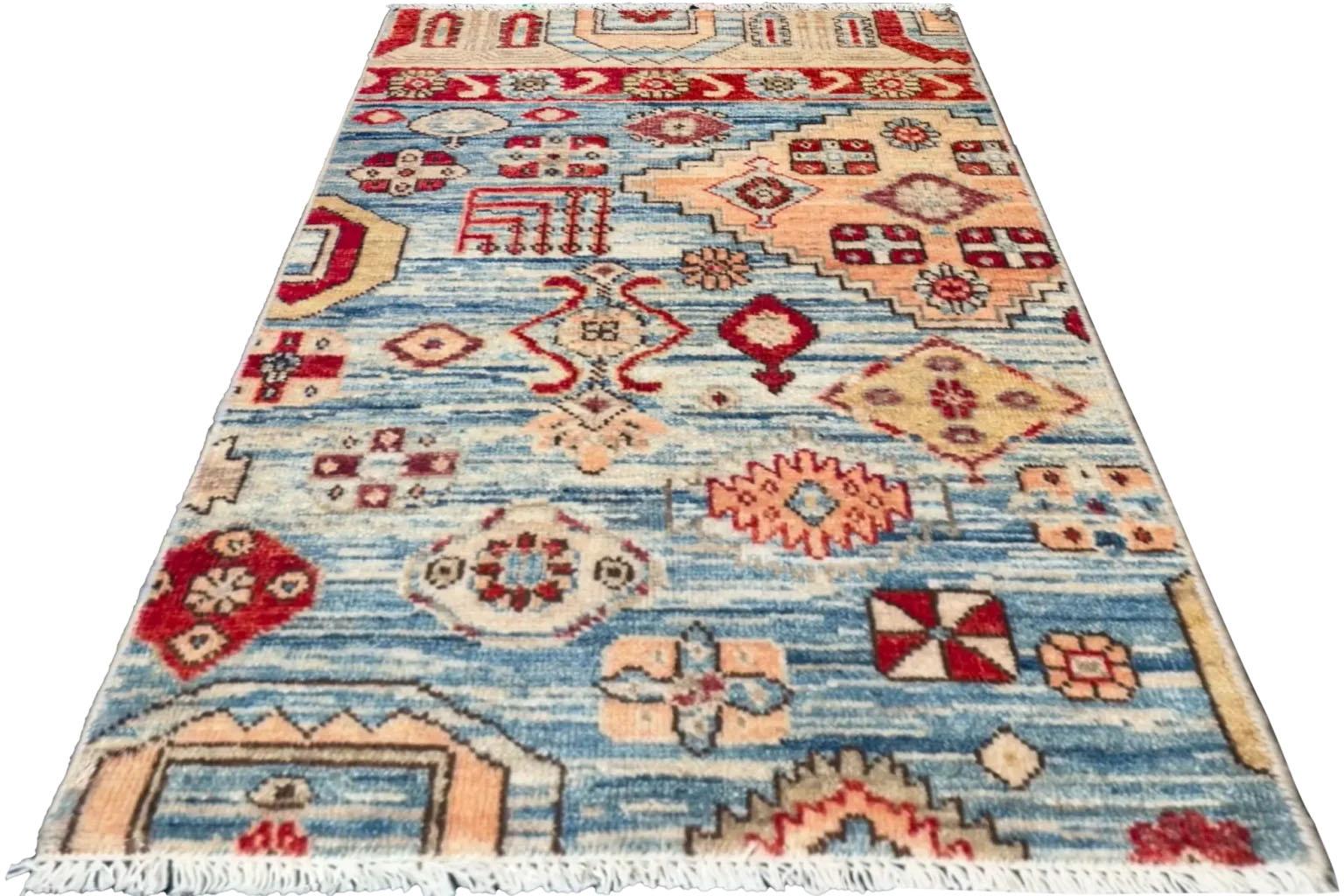 Tapis Afghanistan Small Design - Tribal Design - Rouge Bleu Ivoire Excellent �état - En vente à Dallas, TX