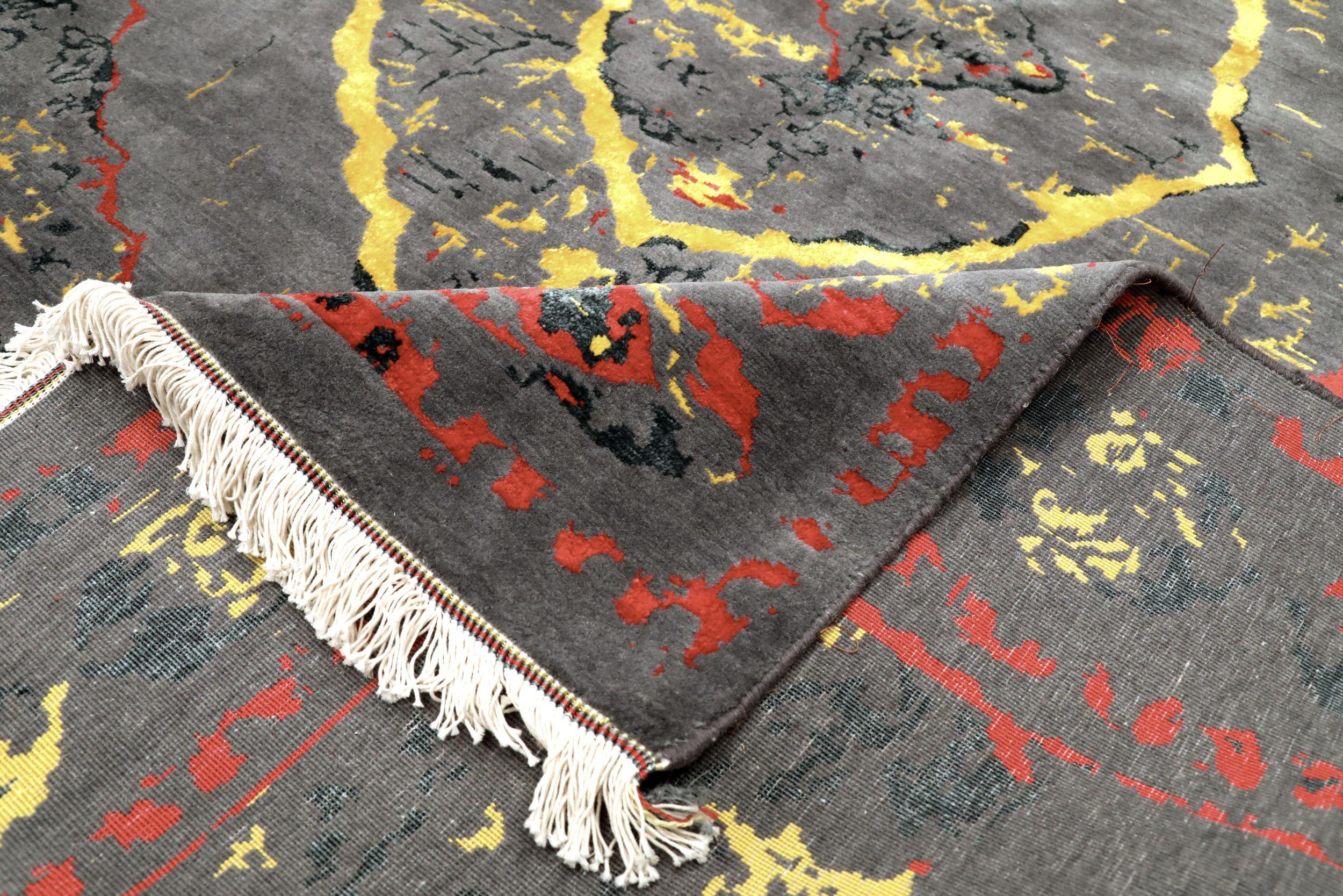 Afghanistan Small Rug - Wool Brown Red Yellow Design - 94305 In Excellent Condition For Sale In Dallas, TX