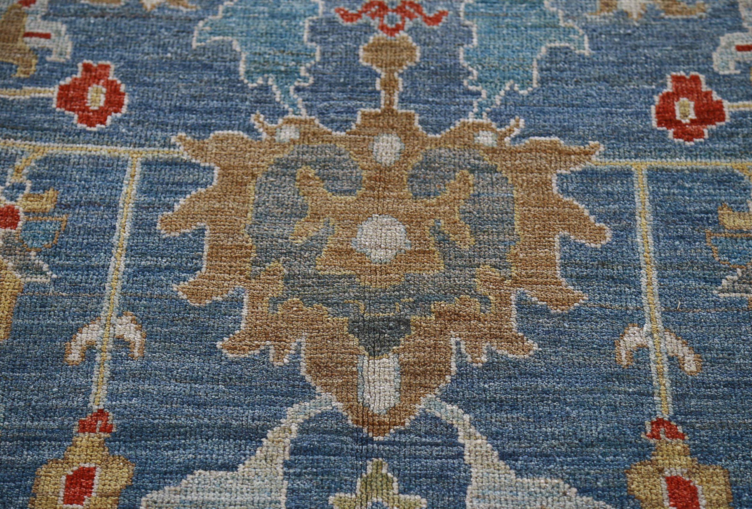 Afghanistan Sultanabad Area Rugs Circa 1990 - Wool Brown Ivory Navy Blue - 90773 For Sale 1