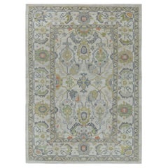 Afghanistan Sultanabad Area Rugs Circa 1990 - Wool Ivory Design - 95528