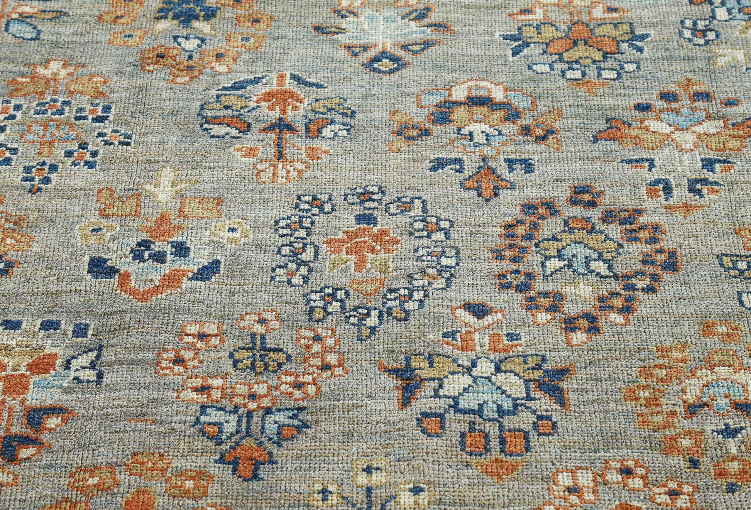 Afghanistan Sultanabad-Teppiche Circa 1990 - Wolle Elfenbein Orange Design - 90790 im Zustand „Hervorragend“ im Angebot in Dallas, TX