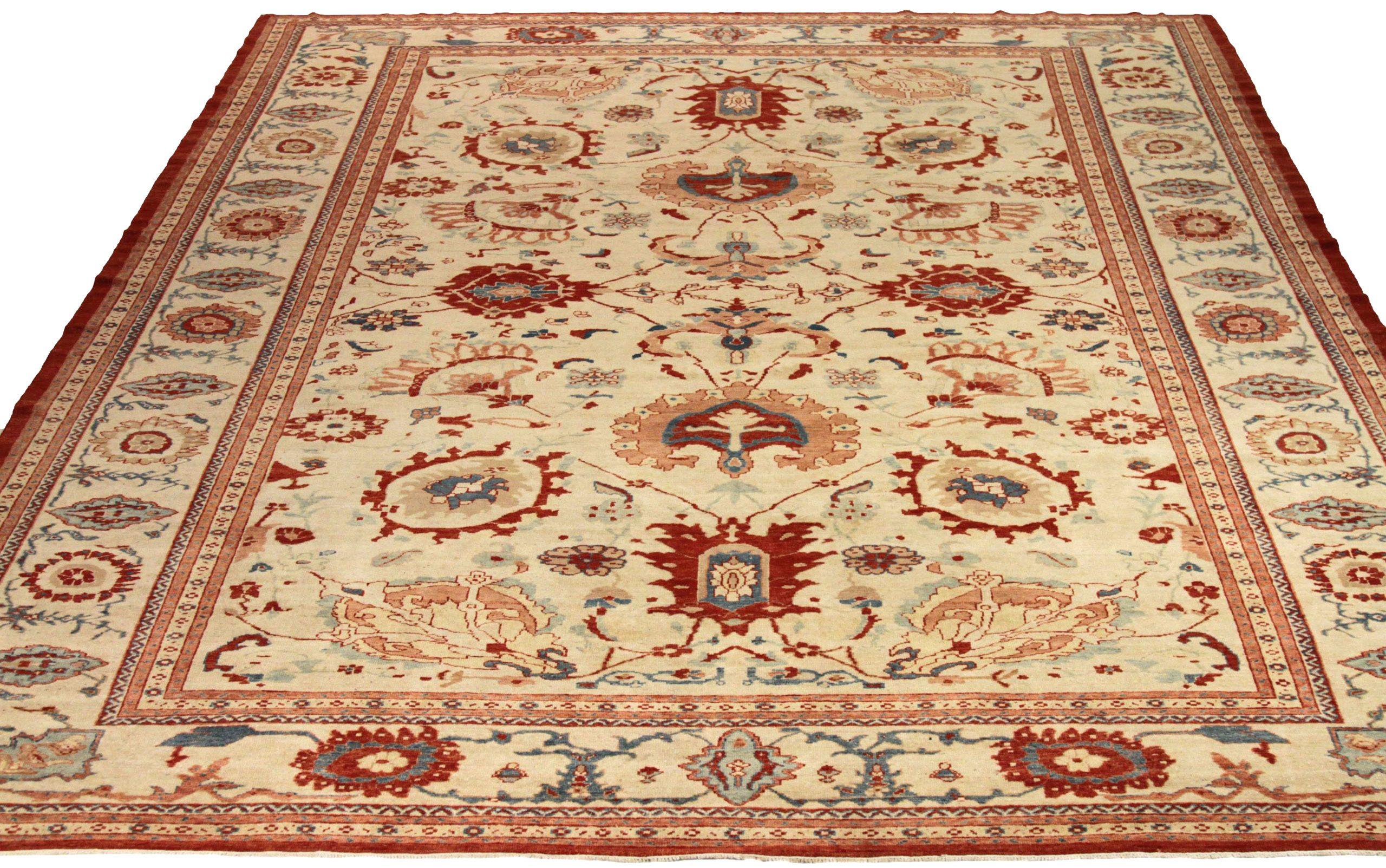 Entdecken Sie die Eleganz von Afghanistan Sultanabad mit Teppichen um 1990. Dieses exklusive Design aus Wolle und IvoryPinkRed eignet sich perfekt, um Ihren Raum zu verschönern.