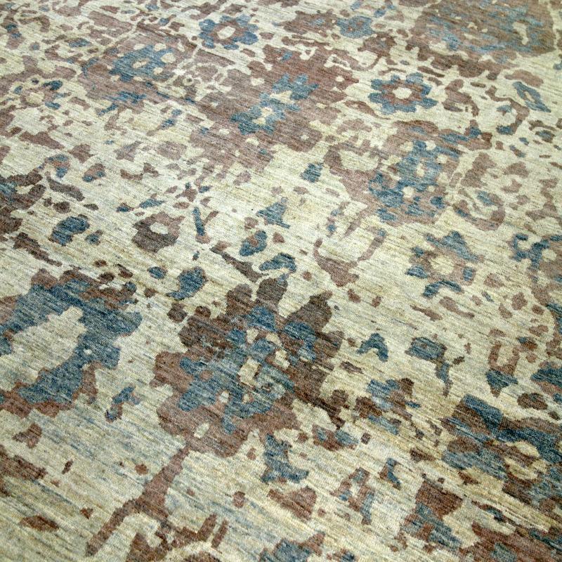 Afganistán Sultanabad Rugs - Lana Azul Marrón Marfil - 88643 Tribal en venta