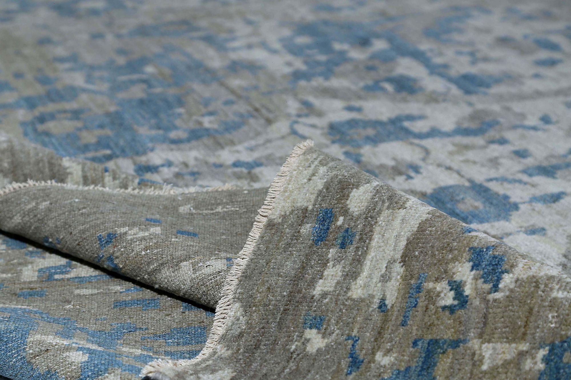 Afganistán Sultanabad Rugs - Lana Azul Marrón Marfil - 97007 Afgano en venta