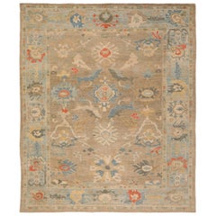 Afganistán Sultanabad Rugs - Lana Azul Marrón Topo - 93744
