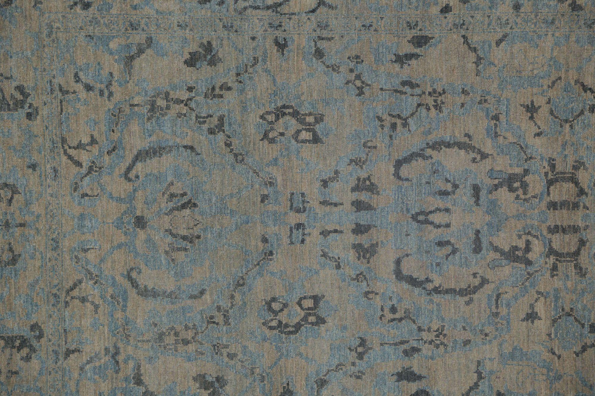 Afganistán Sultanabad Rugs - Lana Azul Marrón Topo - 96014 Afgano en venta