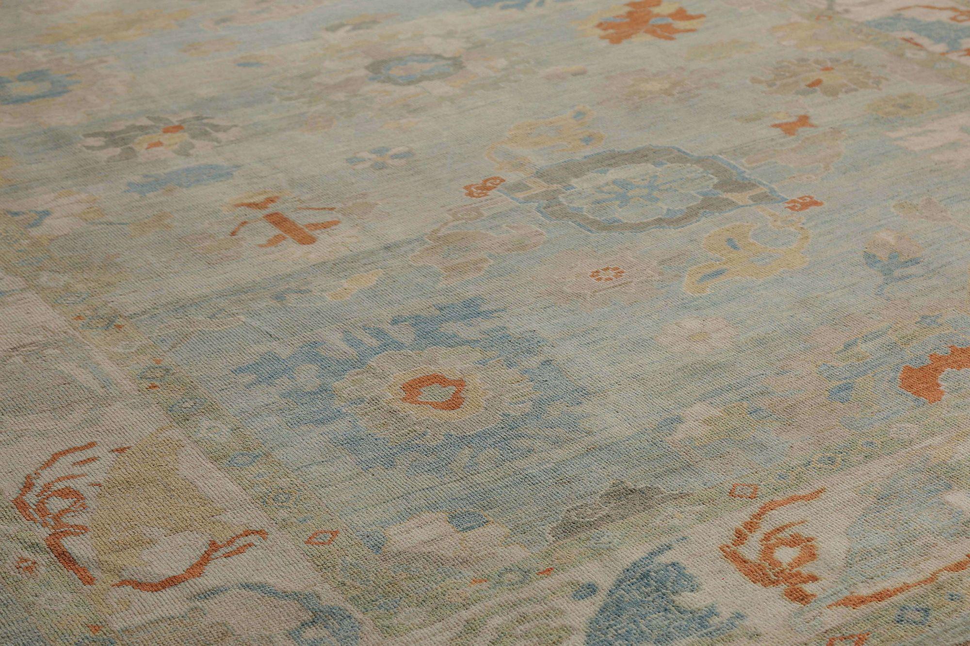 Tribale Tappeti per l'area Afghanistan Sultanabad Rugs - Disegno in lana blu - 95856 in vendita