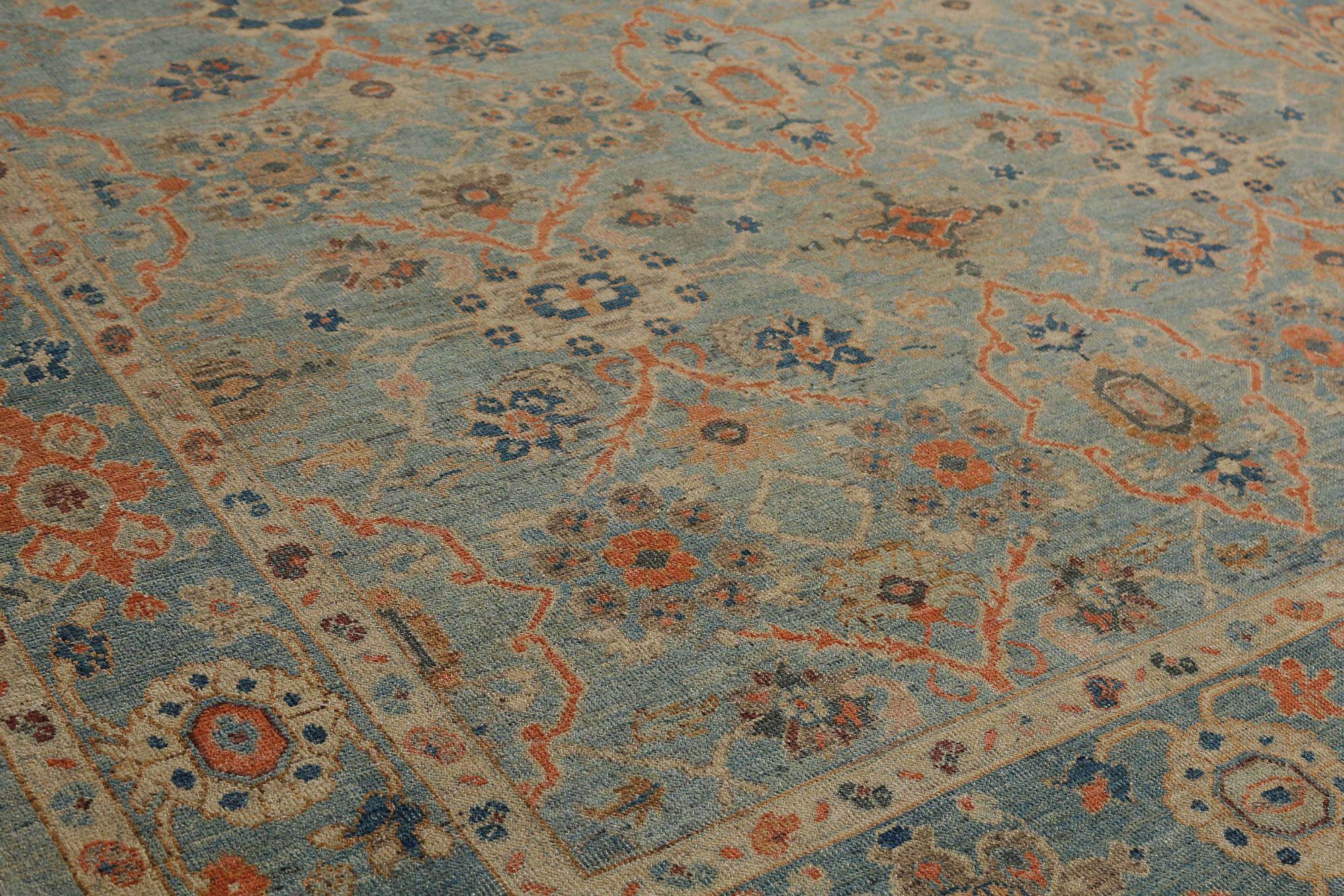Sultanabad-Teppiche aus Afghanistan in Sultanabad - Blau aus Wolle mit Muster - 95872 (Stammeskunst) im Angebot