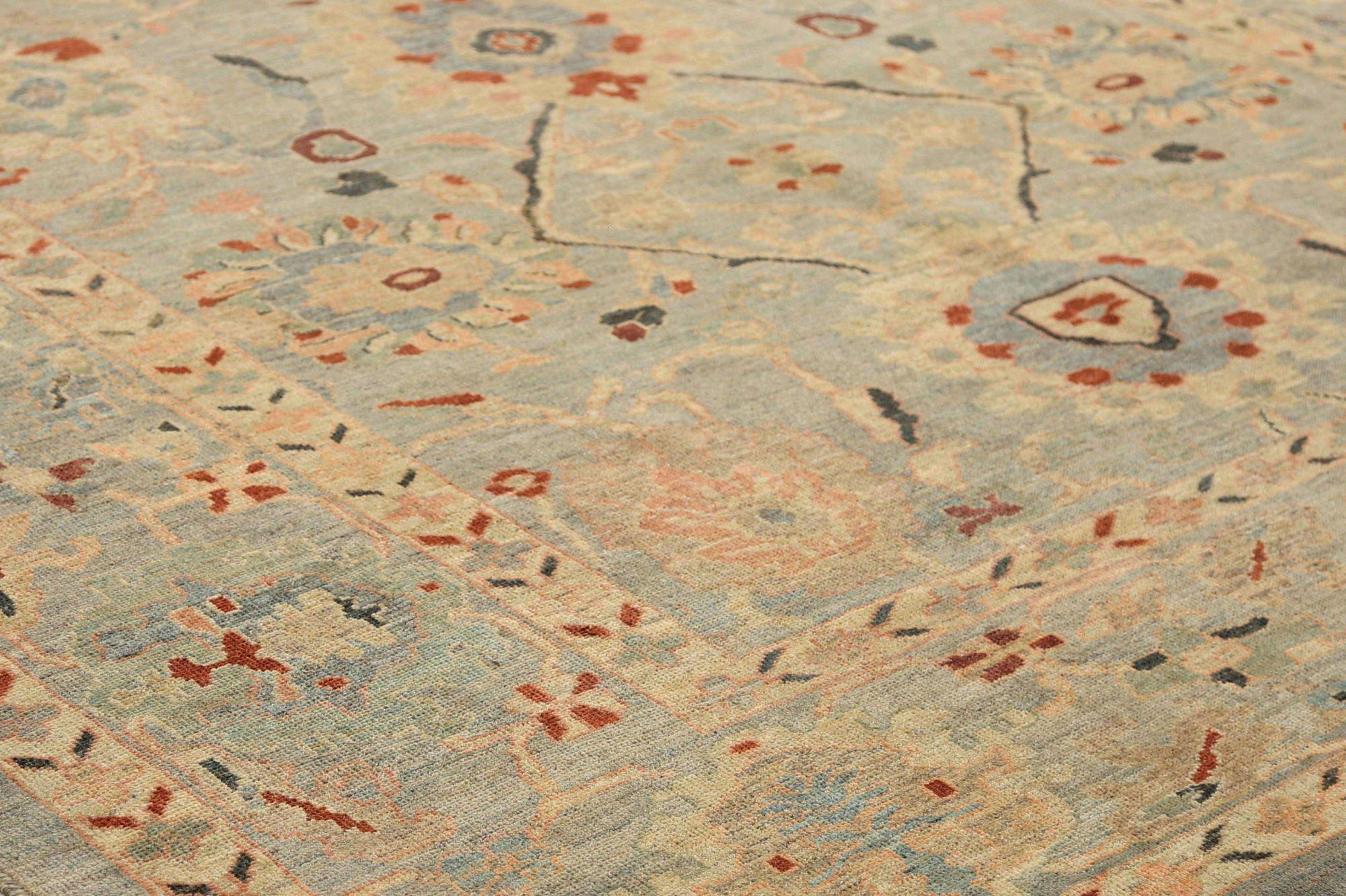 Sultanabad-Teppiche aus Afghanistan - Wolle in Blau mit Muster - 95883 (Afghanisch) im Angebot
