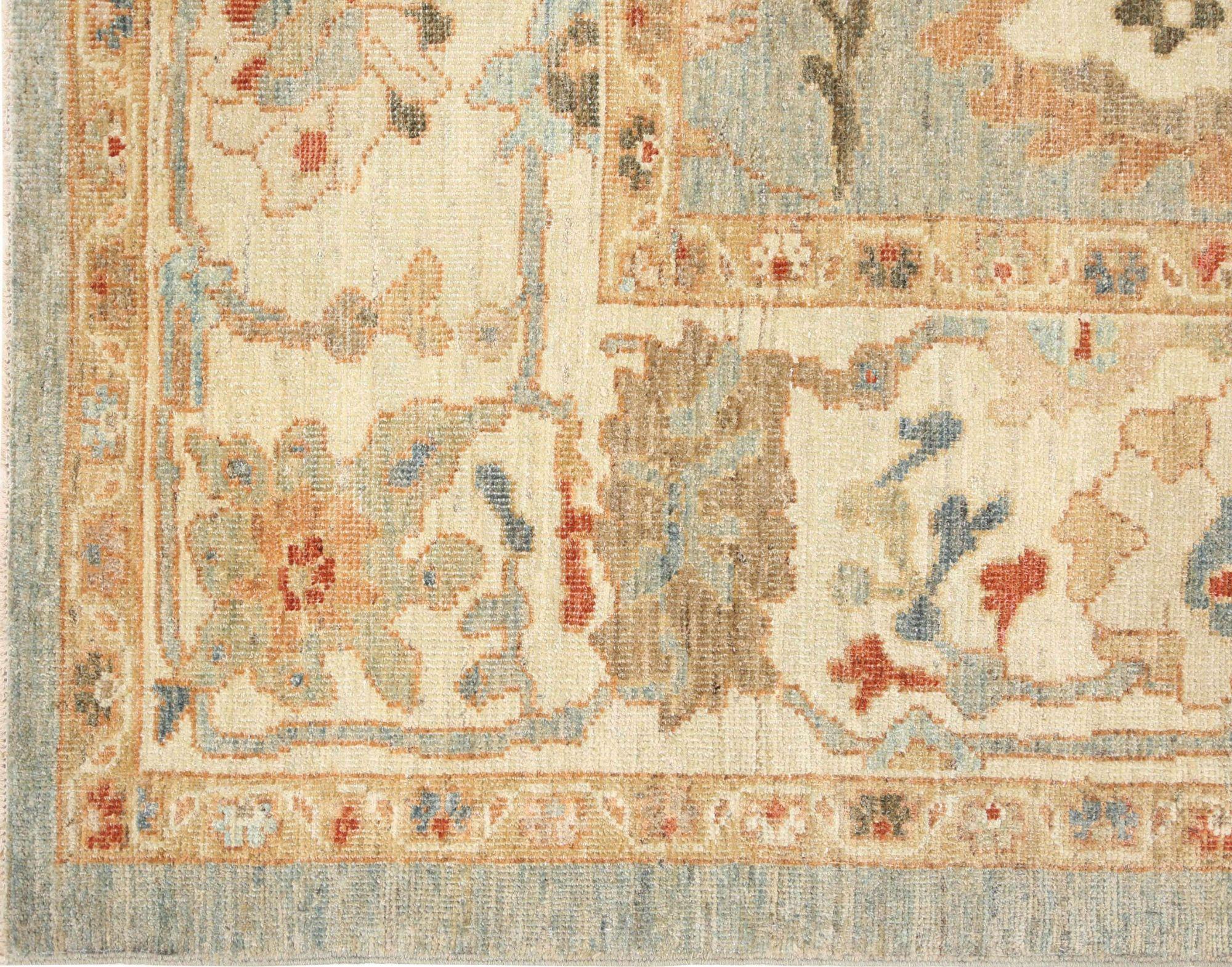 Entdecken Sie die Eleganz von Afghanistan Sultanabad mit Teppichen um 1990. Dieses exklusive Design aus Wolle und Blau ist perfekt, um Ihren Raum zu verschönern.