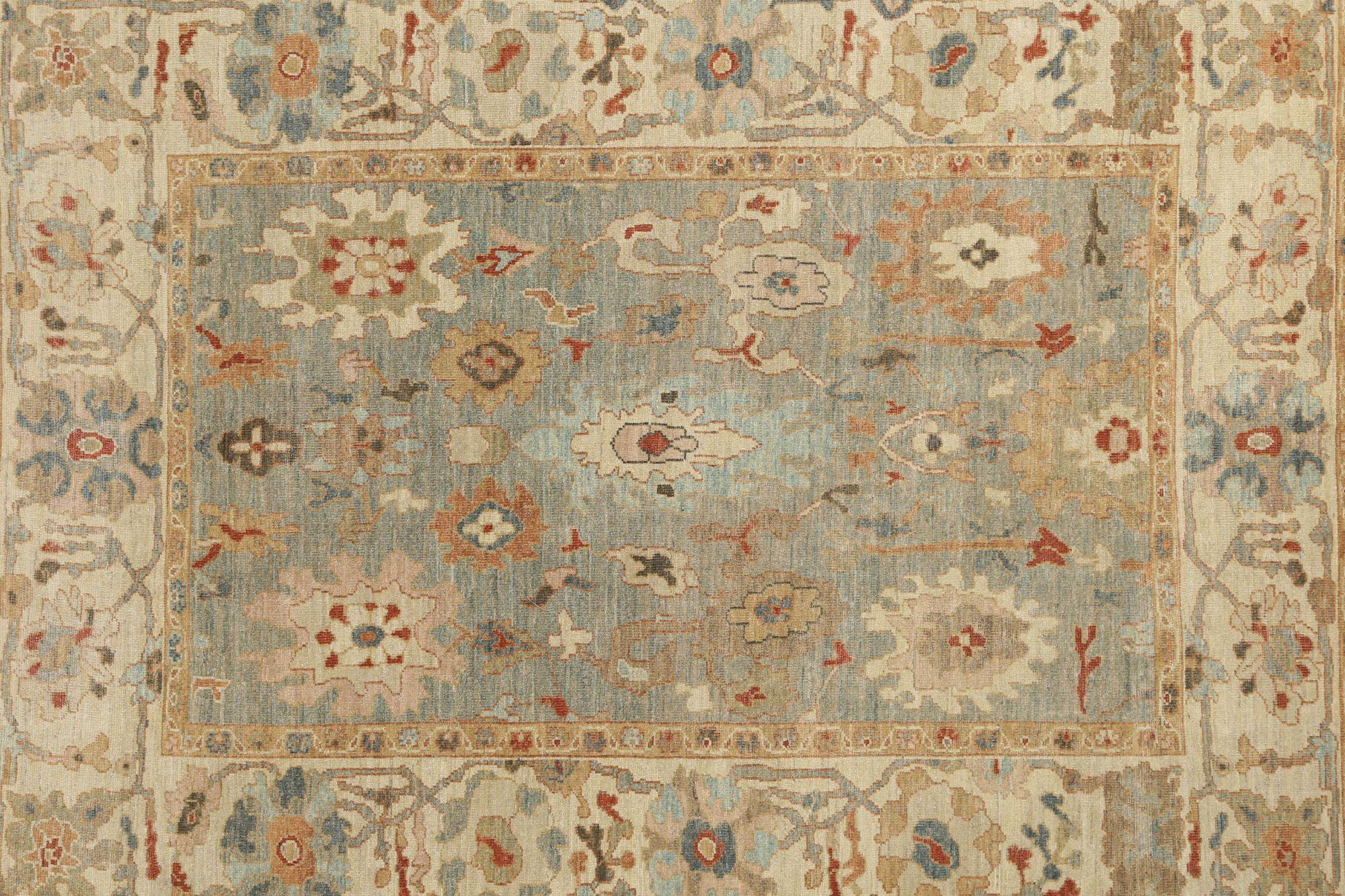 Sultanabad-Teppiche aus Afghanistan in Sultanabad - Blau aus Wolle mit Muster - 95884 im Zustand „Hervorragend“ im Angebot in Dallas, TX