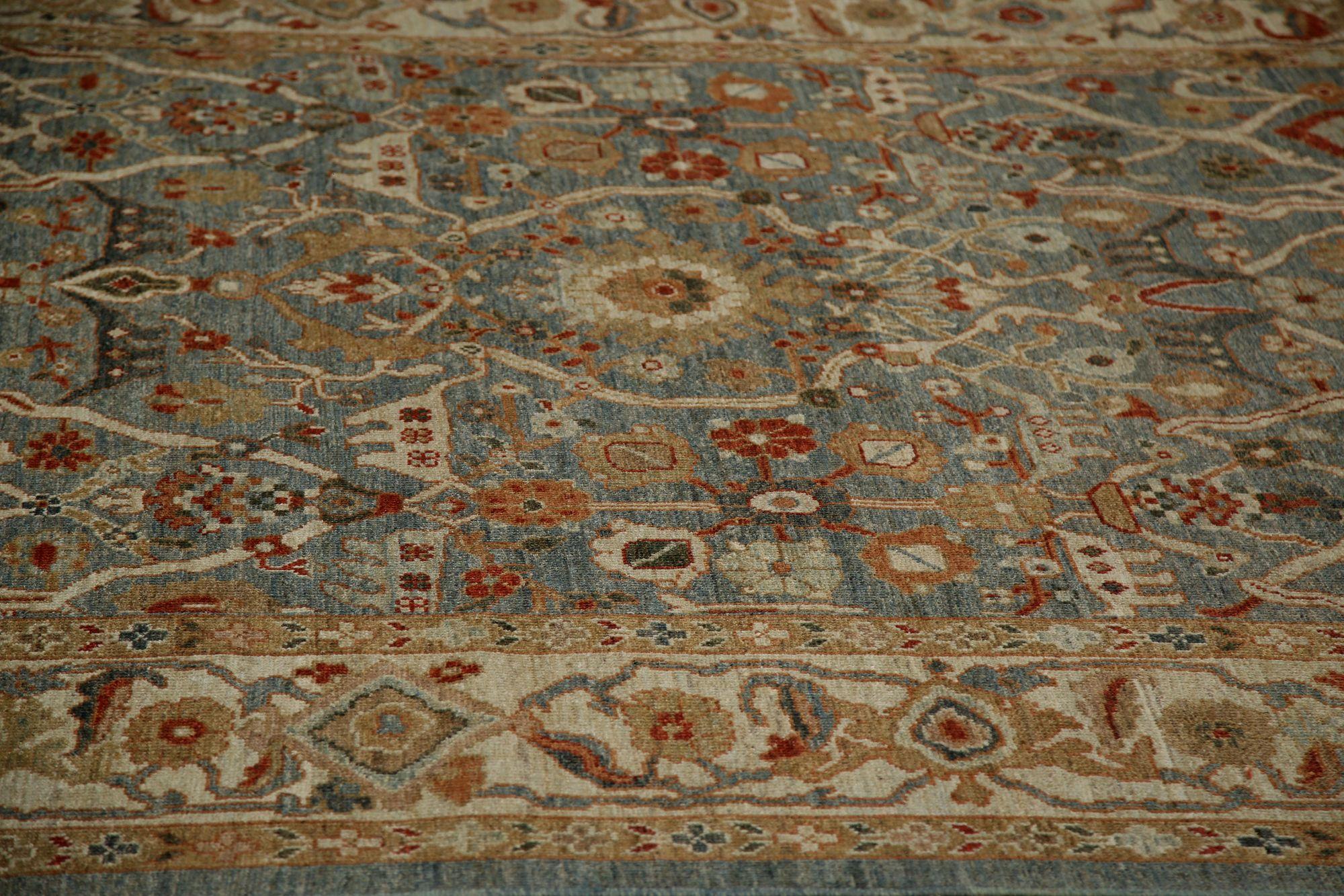 Sultanabad-Teppiche aus Afghanistan in Sultanabad - Blau aus Wolle mit Muster - 97309 im Zustand „Hervorragend“ im Angebot in Dallas, TX