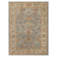 Afghanistan Sultanabad Area Rugs - Wool Blue Gray Design - 95913