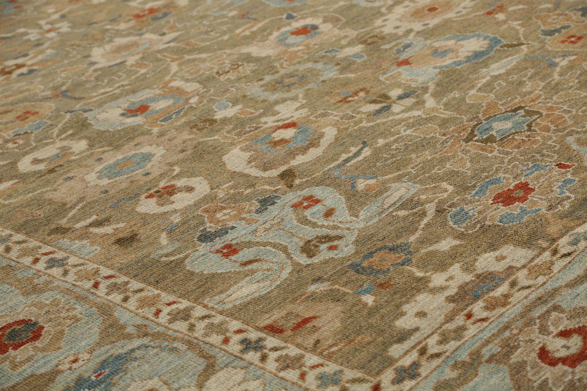 Annodato a mano Tappeti per l'area Afghanistan Sultanabad Rugs - Lana Design/One marrone - 95942 in vendita