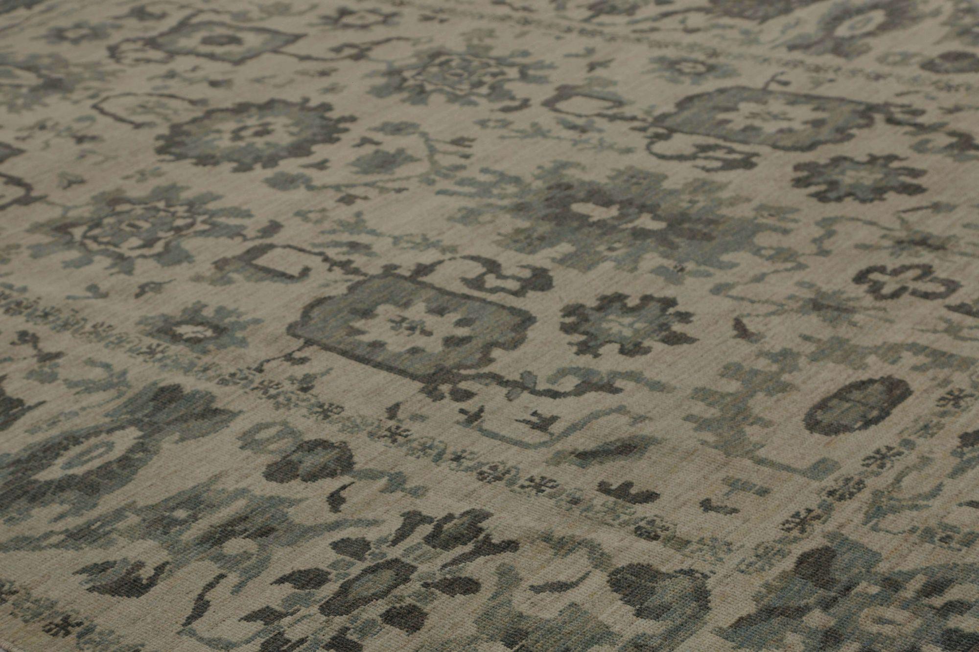 Tribal Afghanistan Sultanabad Area Rugs - Wool Brown Gray Ivory - 95995 For Sale