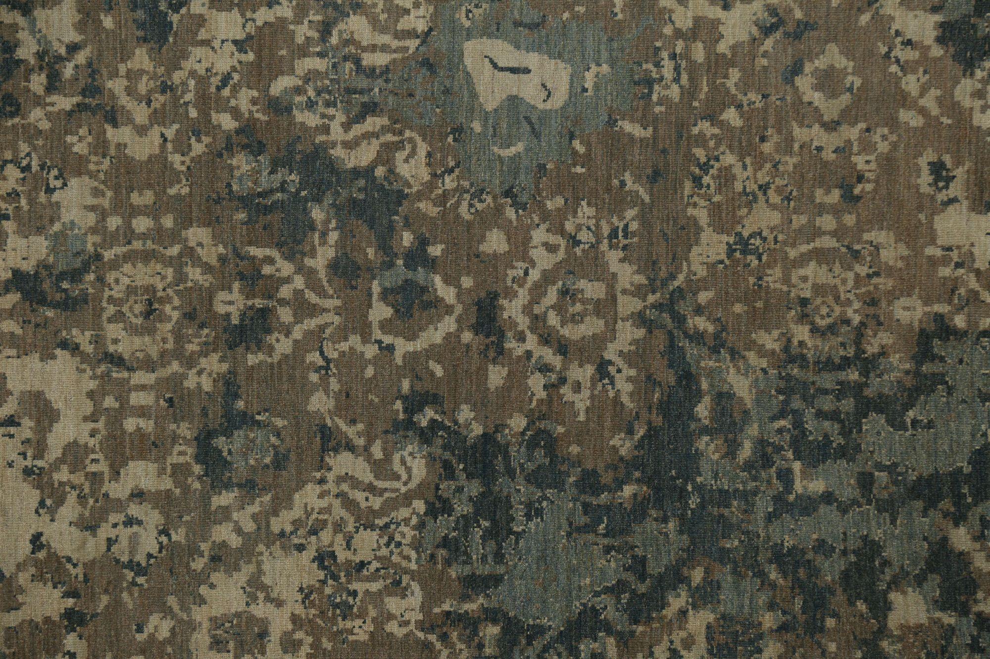 Afghano Tappeti Afghanistan Sultanabad Rugs - Lana Marrone Grigio Avorio Taupe Design - 96150 in vendita