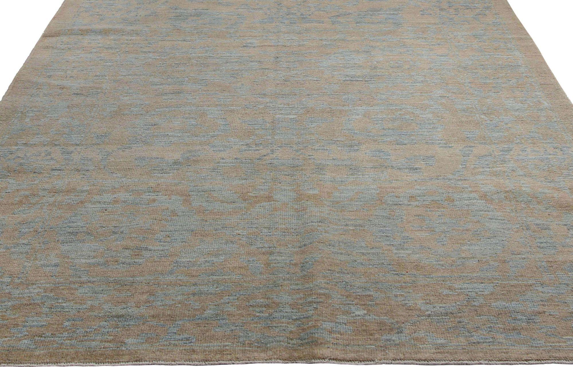Afghano Afghanistan Sultanabad Rugs - Lana Marrone Grigio/Argento - 95686 in vendita