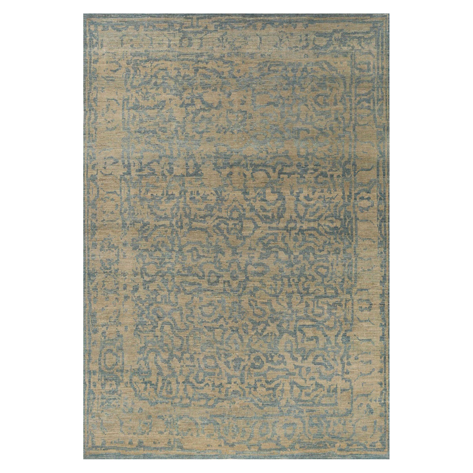 Afghanistan Sultanabad Area Rugs - Wolle Braun Grau/Silber - 95892 im Angebot