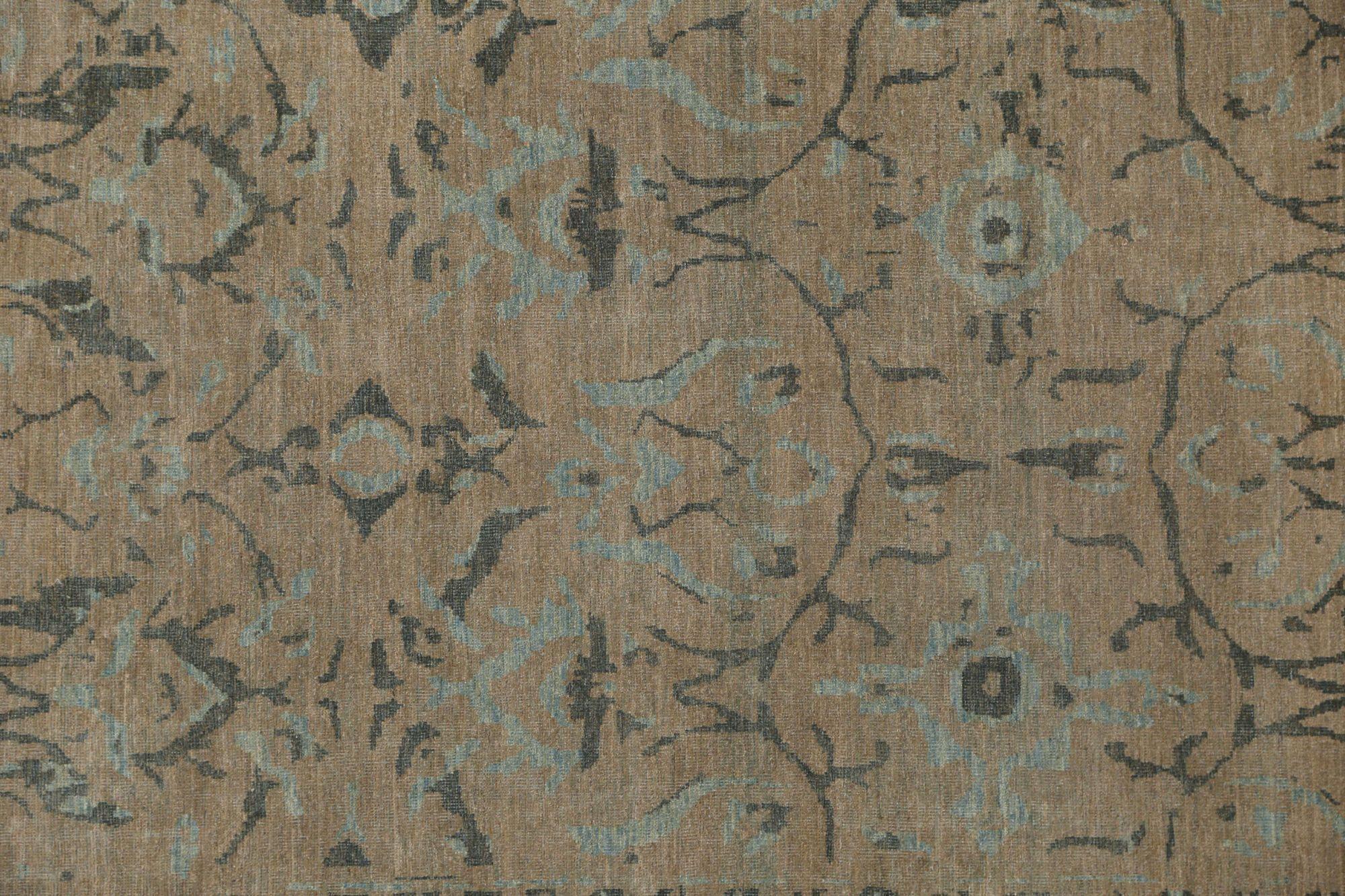 Turco Afghanistan Sultanabad Rugs - Lana Marrone Grigio Taupe - 95953 in vendita