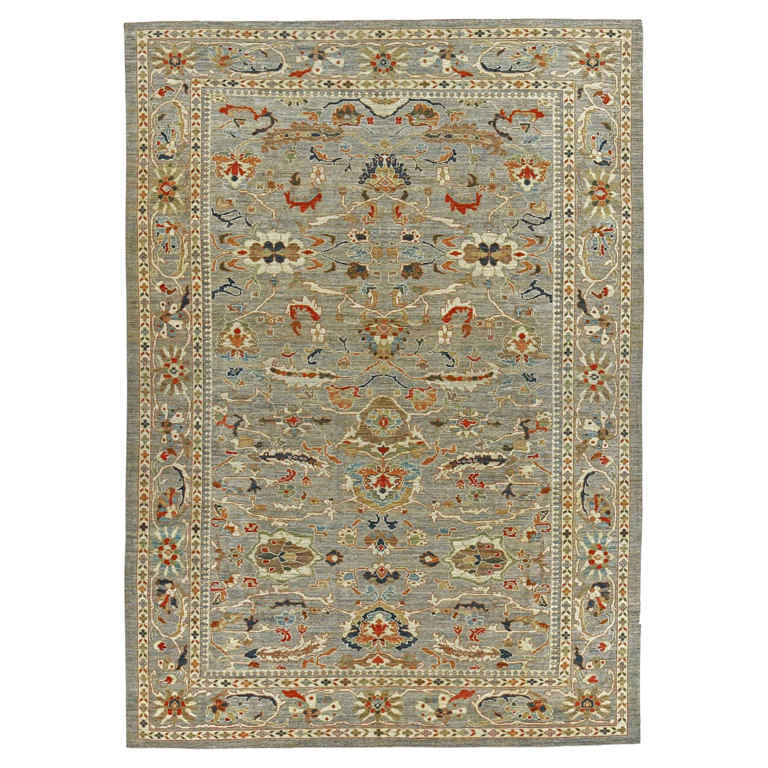 Afghanistan Sultanabad Area Rugs - Wool Brown Ivory Red - 90798