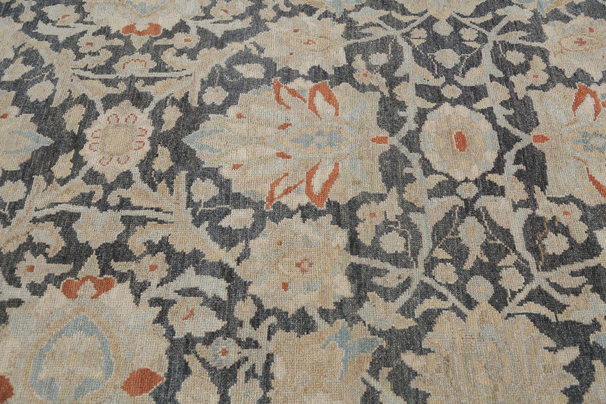 Descubre la elegancia de Afganistán con Sultanabad Rugs de Circa 1990. Diseñado con lana y marrón-marfil-rojo, este diseño exclusivo es perfecto para realzar tu espacio.