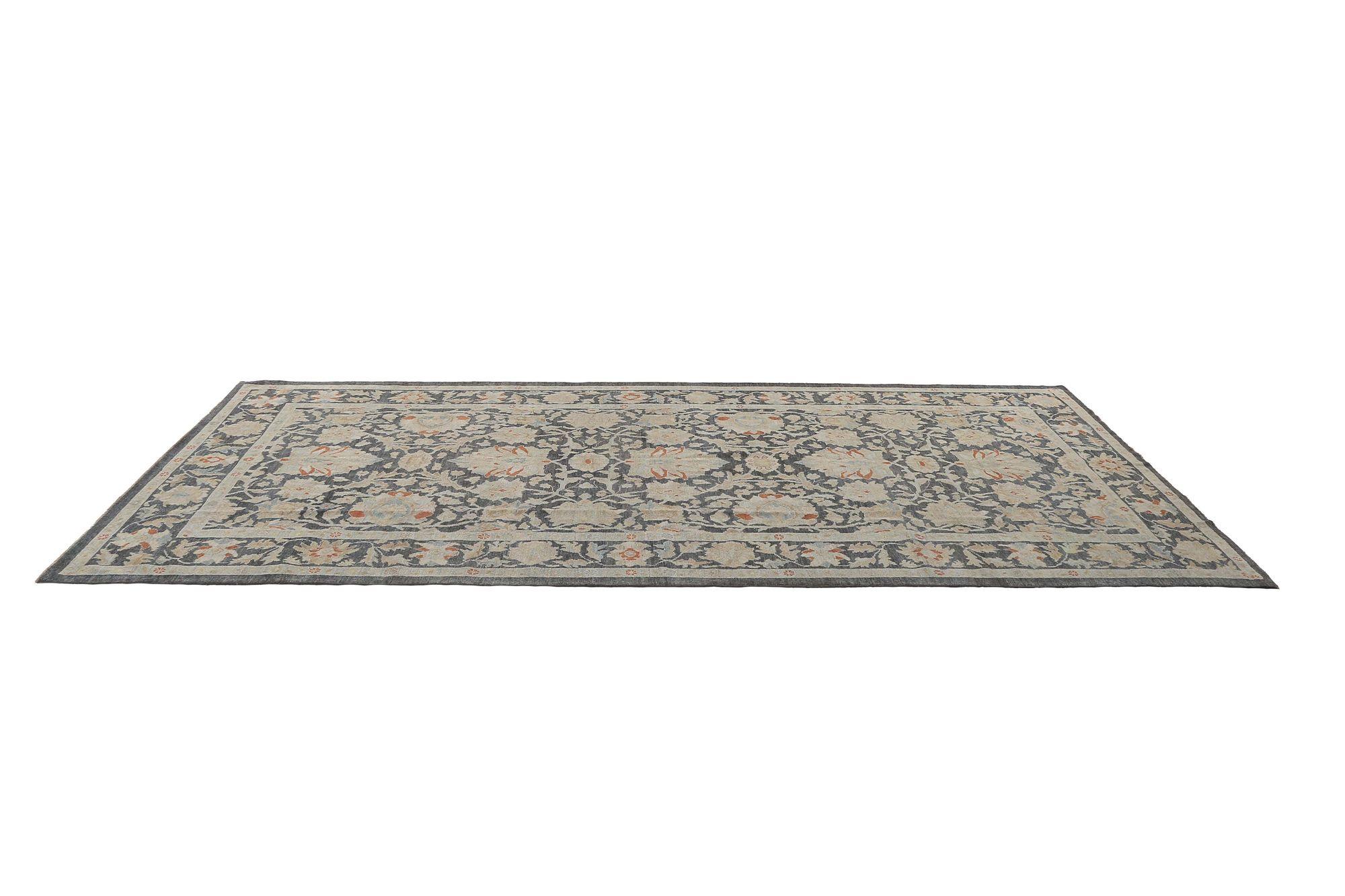 Afganistán Sultanabad Rugs - Lana Marrón Marfil Rojo - 97276 Afgano en venta
