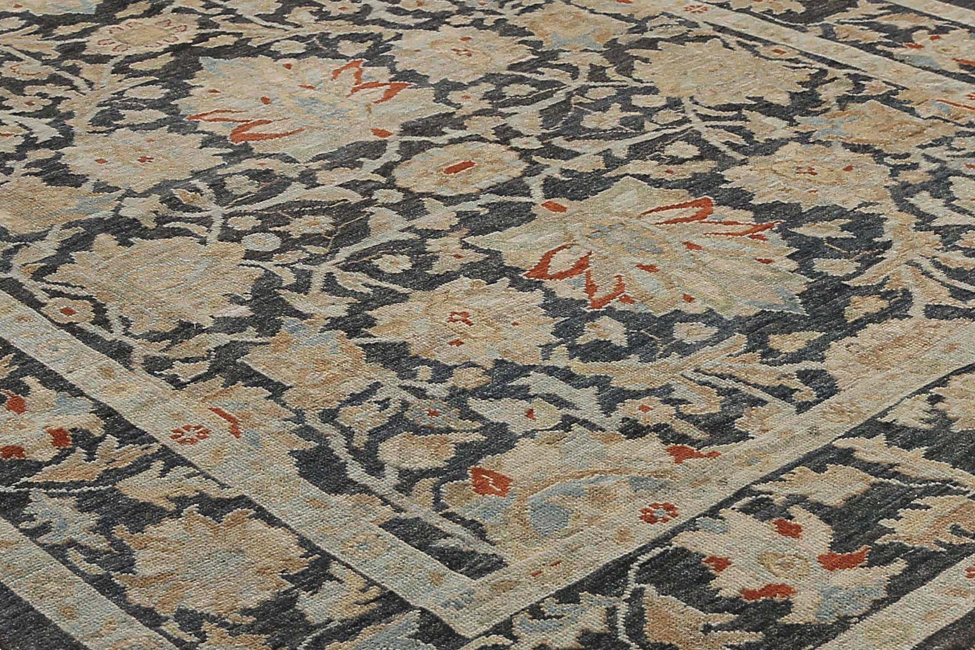 Afganistán Sultanabad Rugs - Lana Marrón Marfil Rojo - 97276 Anudado a mano en venta