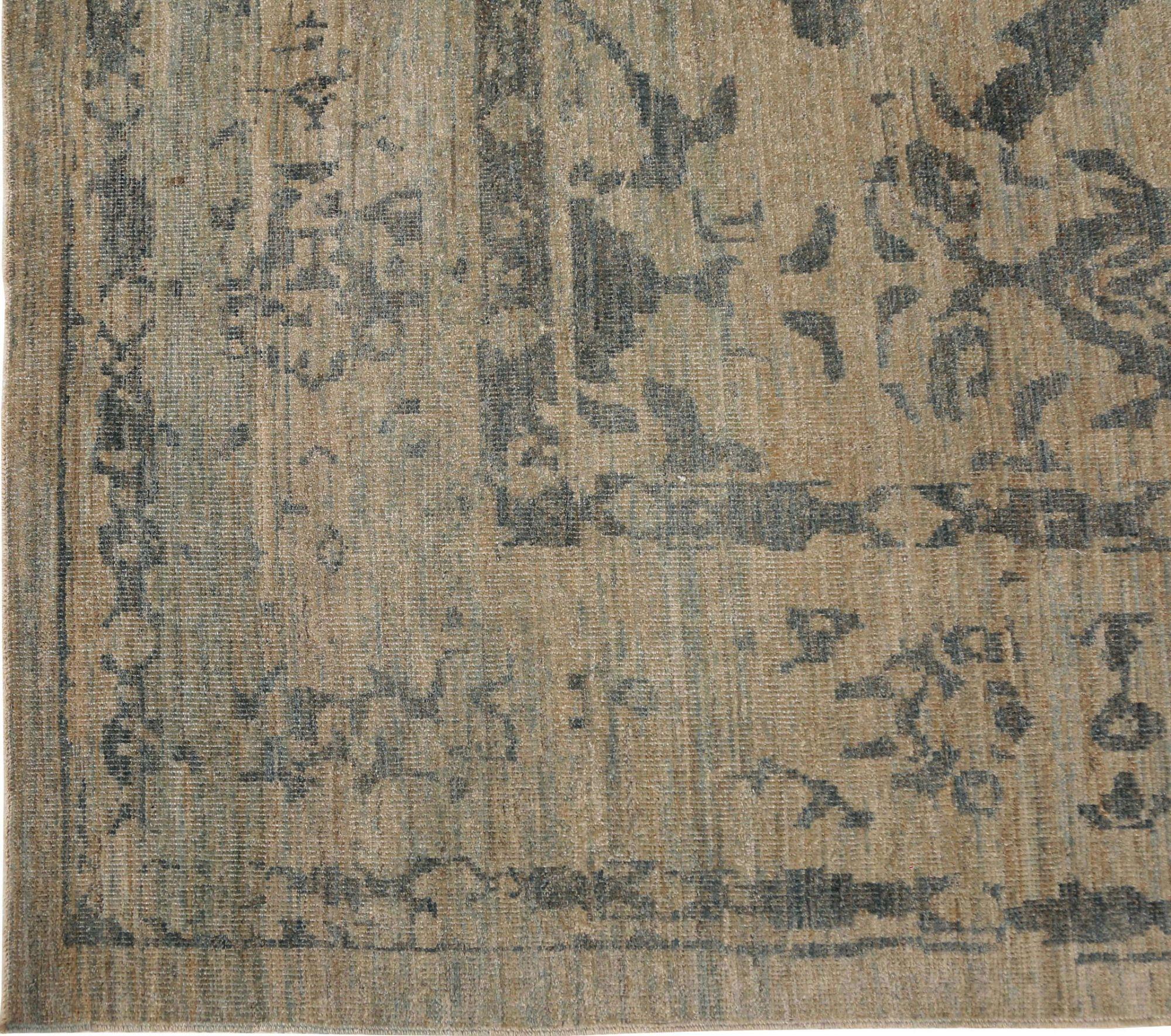 Tappeti Afghanistan Sultanabad Rugs - Lana Marrone Avorio Taupe - 95844 In condizioni ottime in vendita a Dallas, TX