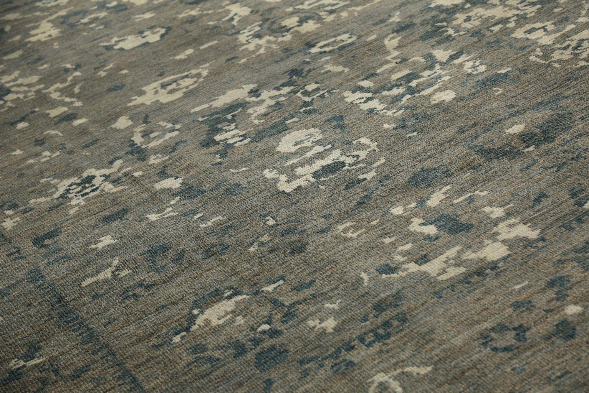 Tribal Afghanistan Sultanabad Area Rugs - Wool Brown Ivory Taupe - 96167 For Sale